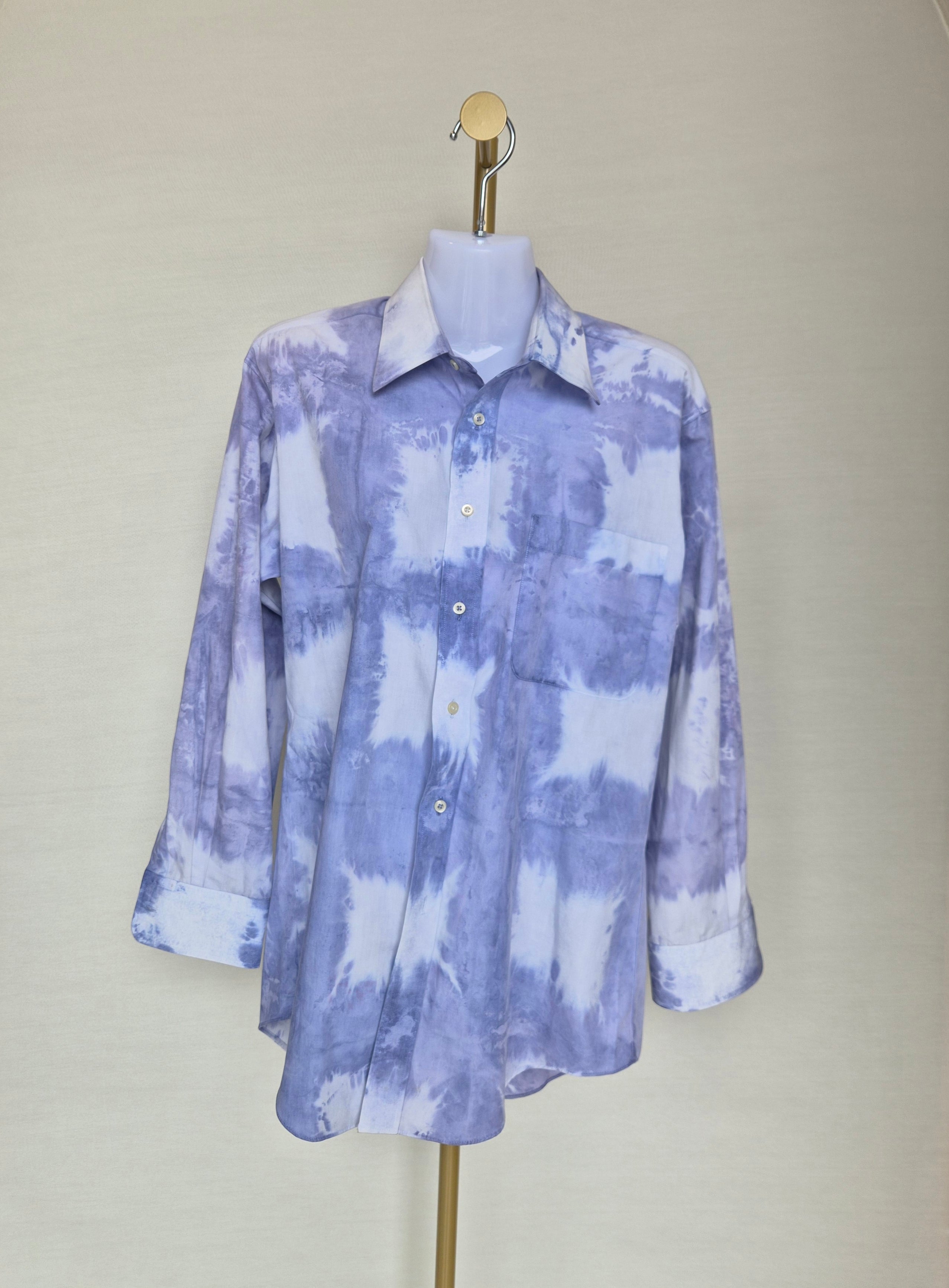 Minespoint Tie-Dye Long Sleeve Shirt – Lavender/White Free Size