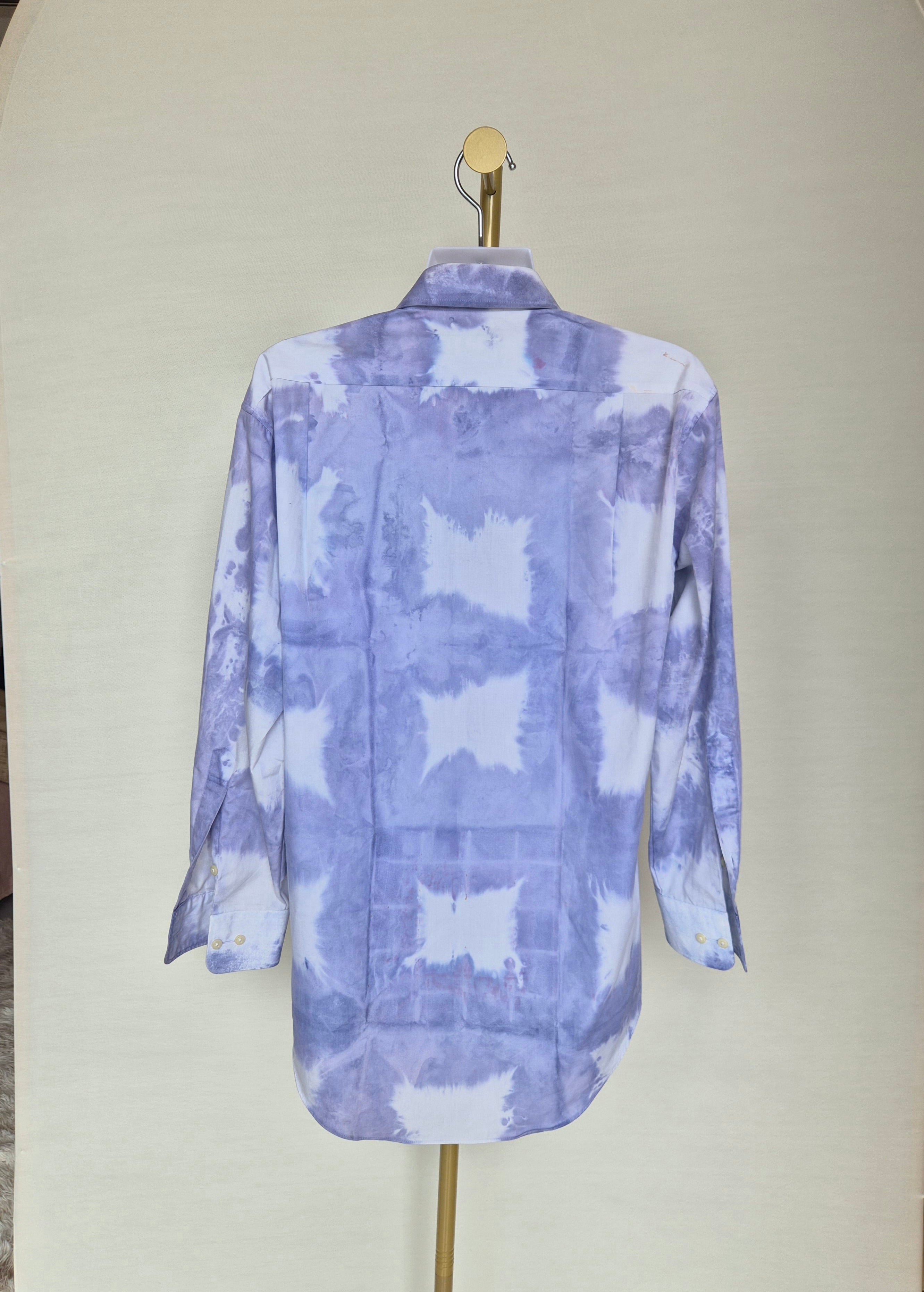 Minespoint Tie-Dye Long Sleeve Shirt – Lavender/White Free Size