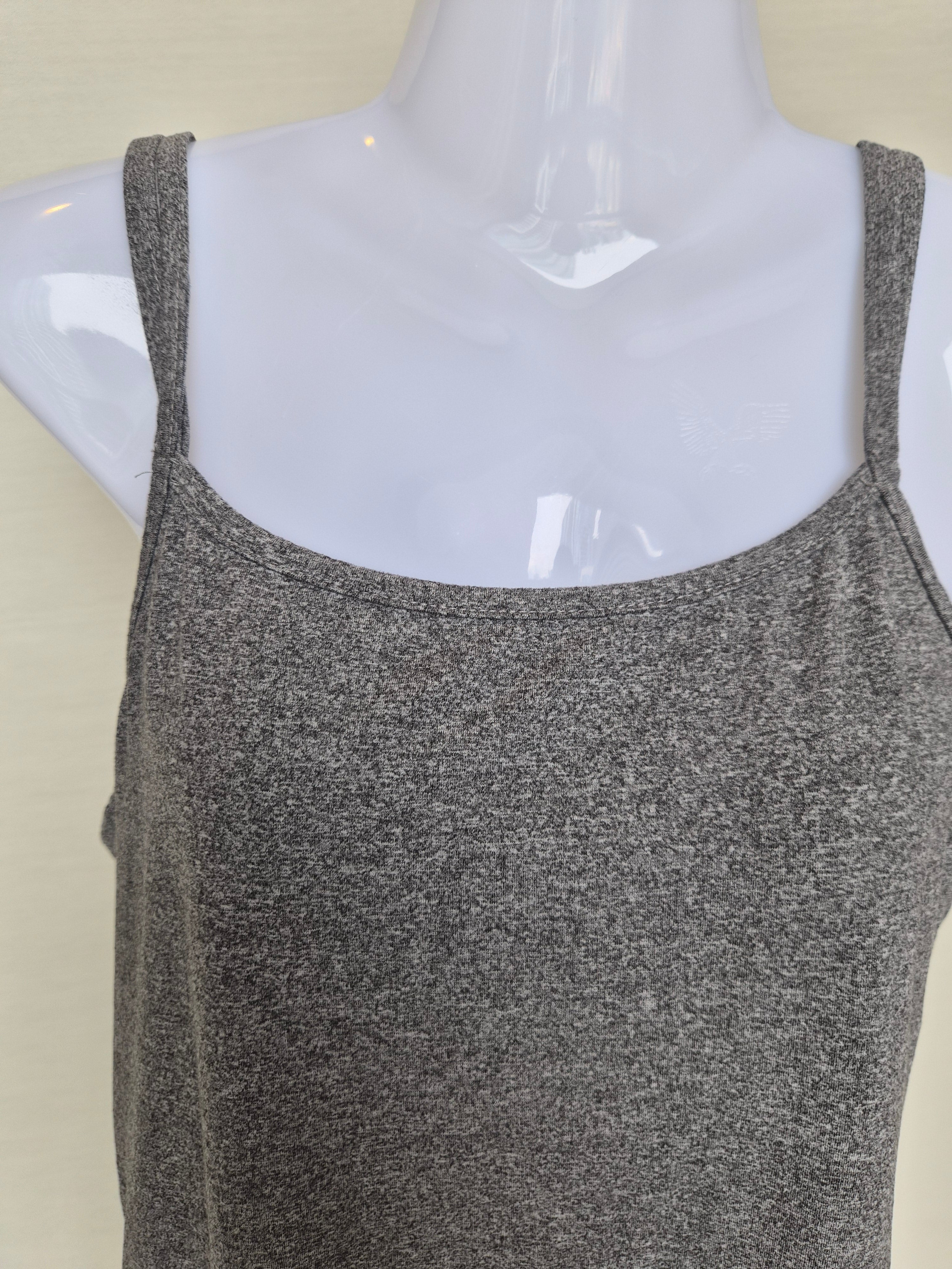 Grey Marled Double Strap Cami Play Suit Free Size