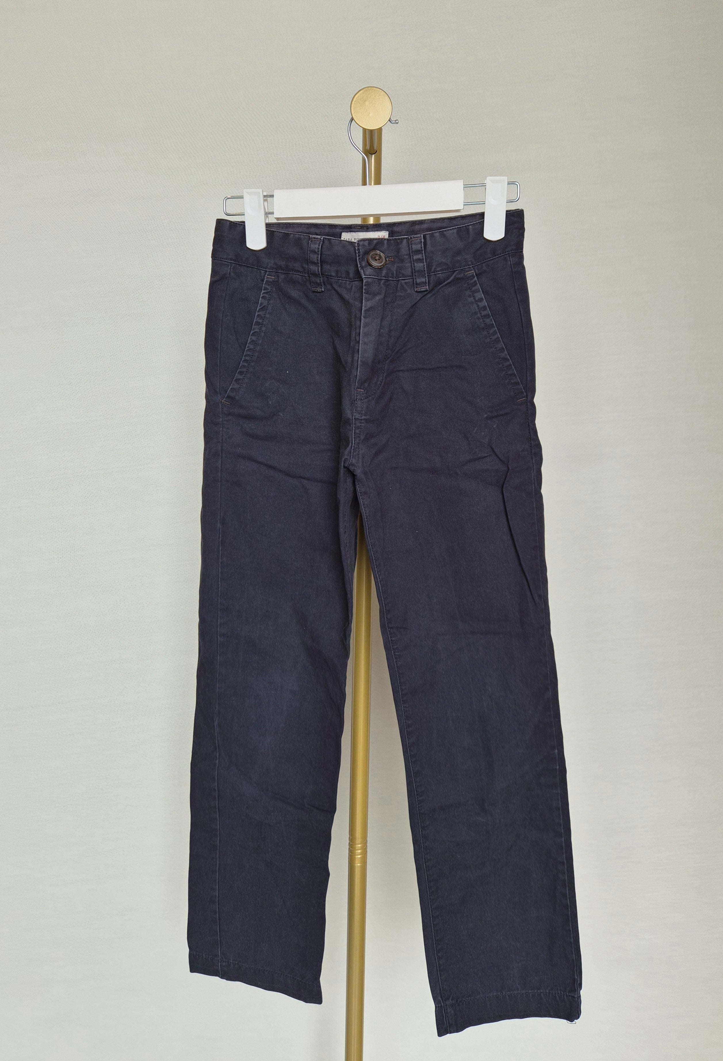 Zara Boys Chino Pants – Navy (Size 7–8 Years / 128 cm)
