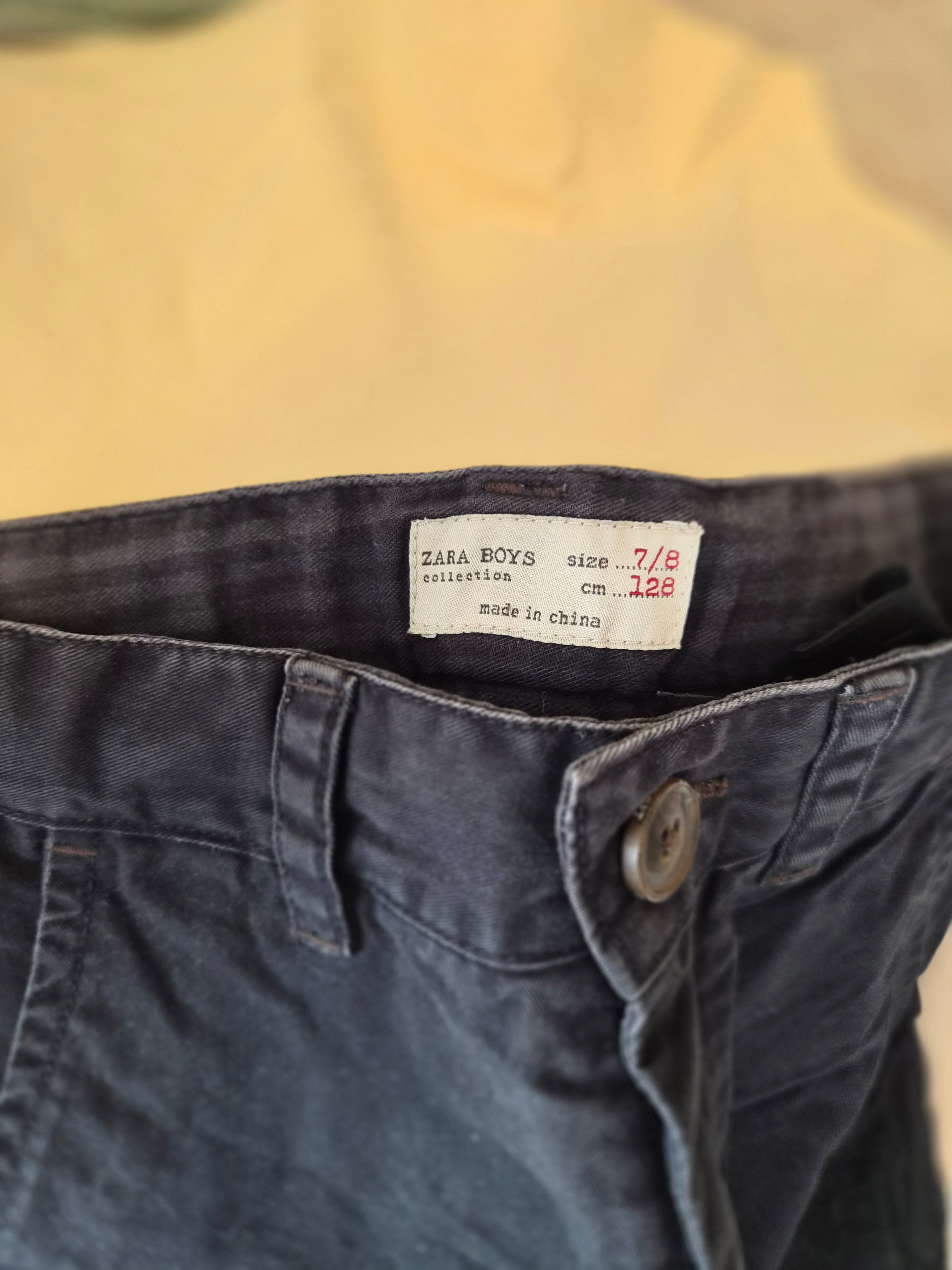 Zara Boys Chino Pants – Navy (Size 7–8 Years / 128 cm)