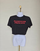 SHEIN "Passenger Princess" Cropped T-Shirt – Black (XL)