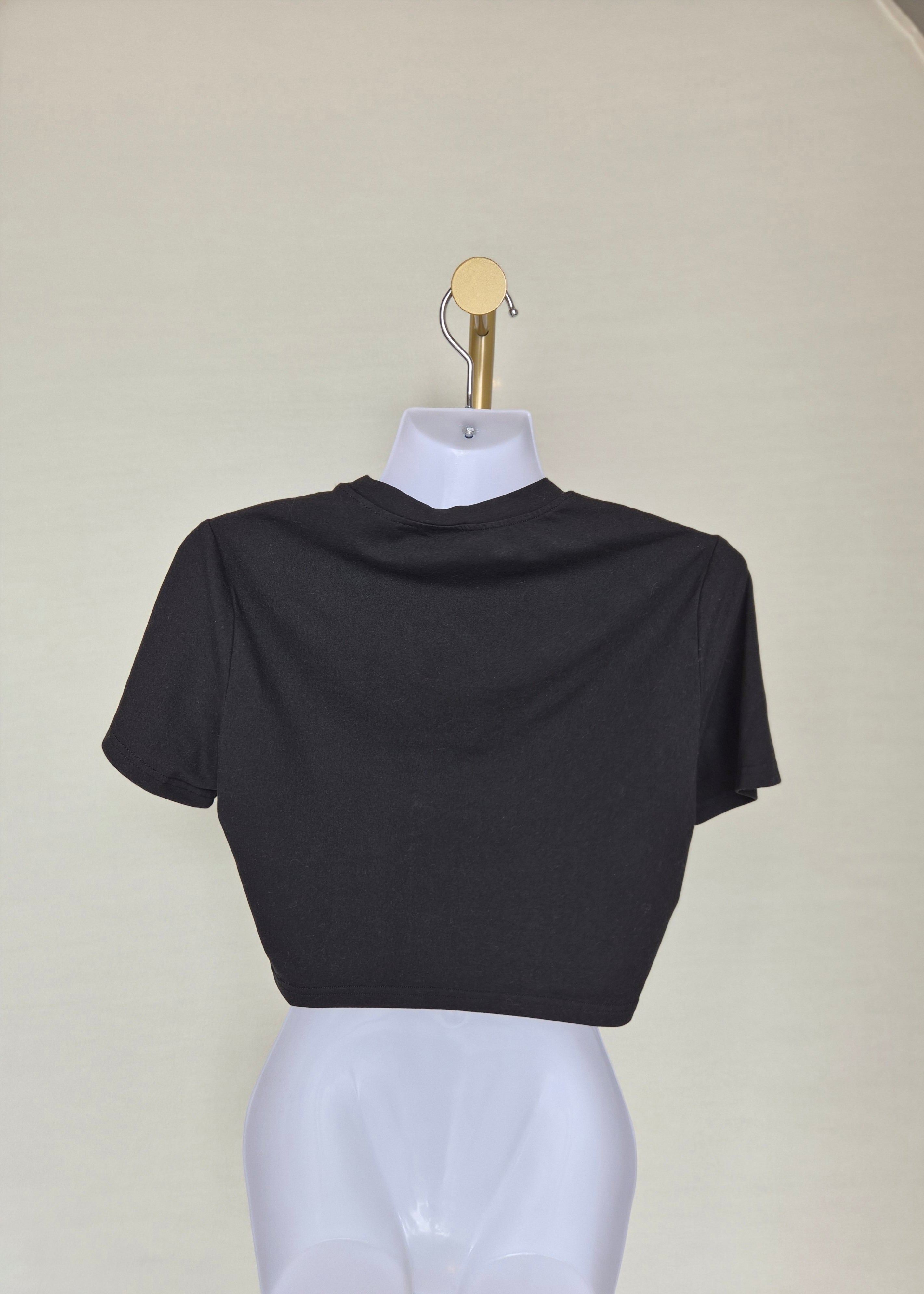 SHEIN "Passenger Princess" Cropped T-Shirt – Black (XL)