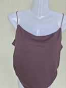 Chocolate Brown Cowl Neck Cami Top