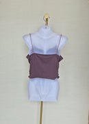Chocolate Brown Cowl Neck Cami Top