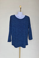 Blue Marled Knit Top Free Size