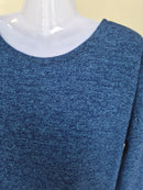Blue Marled Knit Top Free Size