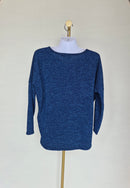 Blue Marled Knit Top Free Size