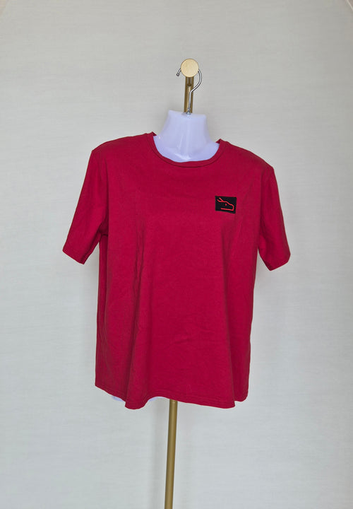 LALU Basic Cotton T-Shirt – Red (Size M)