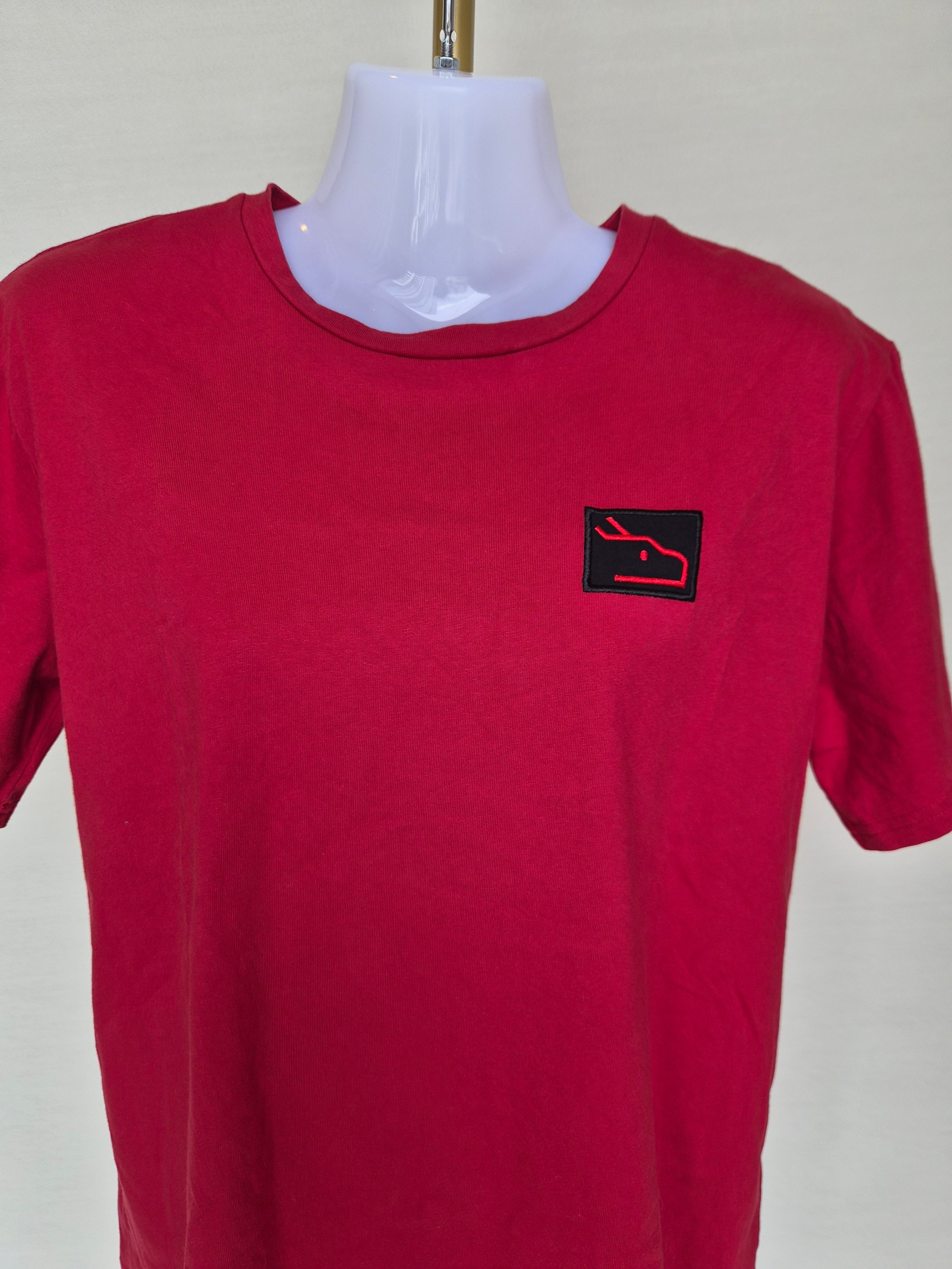 LALU Basic Cotton T-Shirt – Red (Size M)