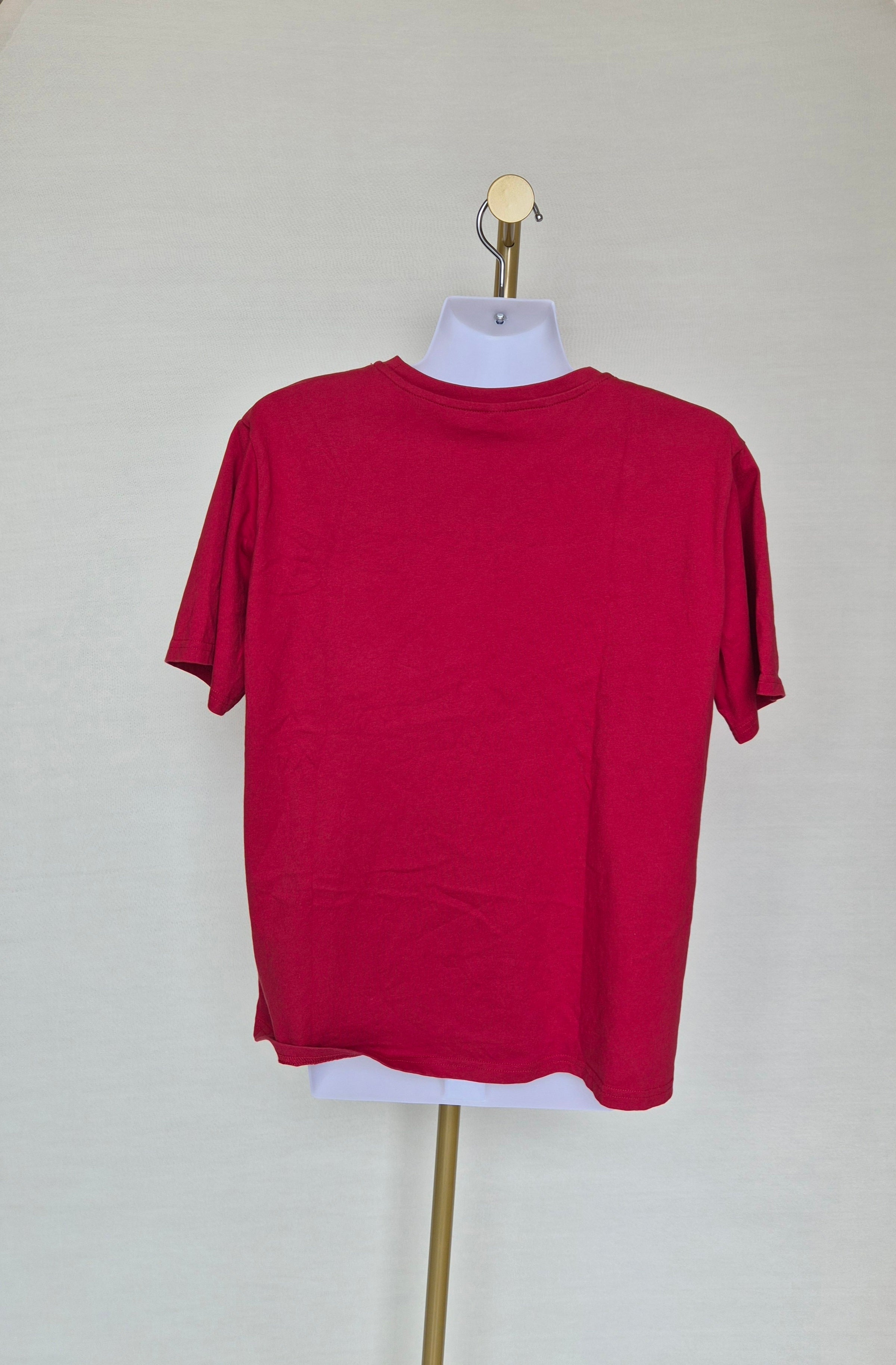 LALU Basic Cotton T-Shirt – Red (Size M)