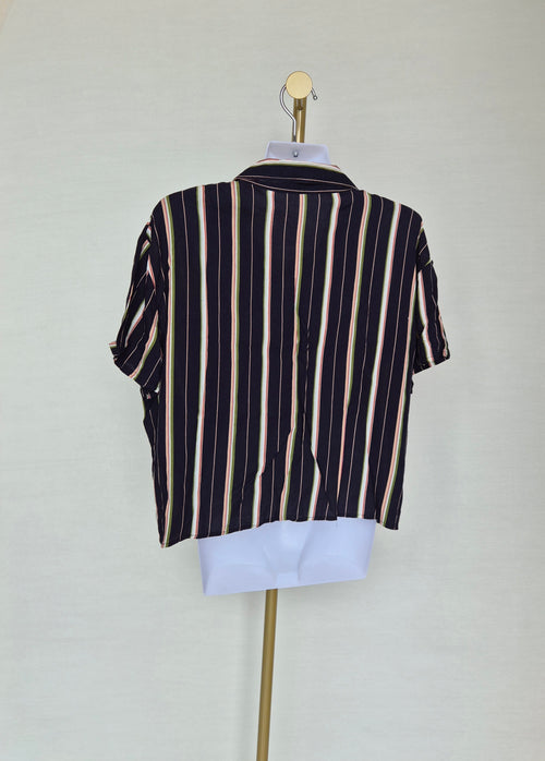 KITSCHEN Striped Short Sleeve Shirt – Size XL