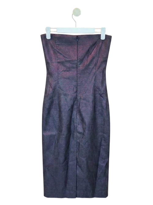 Oasis Metallic Strapless Midi Dress