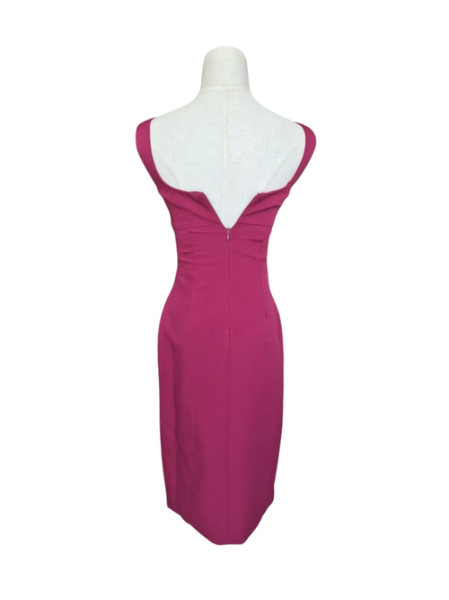 Dressing Paula Magenta Bodycon Midi Dress – Size UK 6 / XS