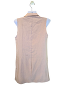 Beige Sleeveless Longline Vest – Size S (estimated)