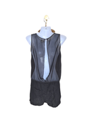 Thirteen Black Sheer Romper – Size S
