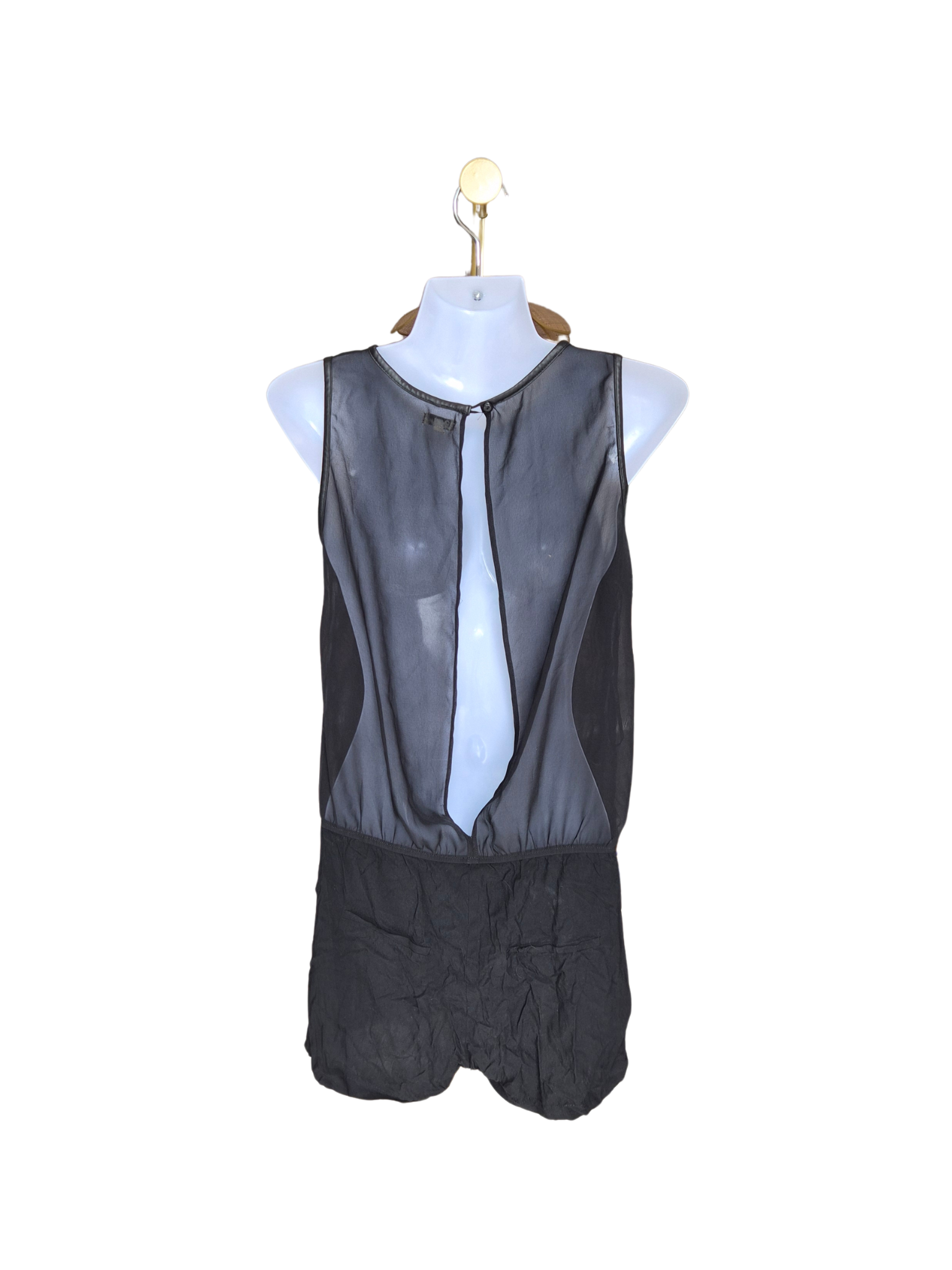 Thirteen Black Sheer Romper – Size S