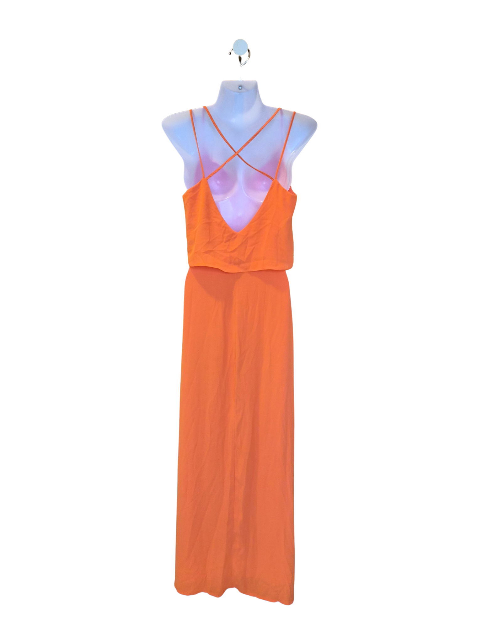 FORCAST Orange Cross-Back Maxi Dress
