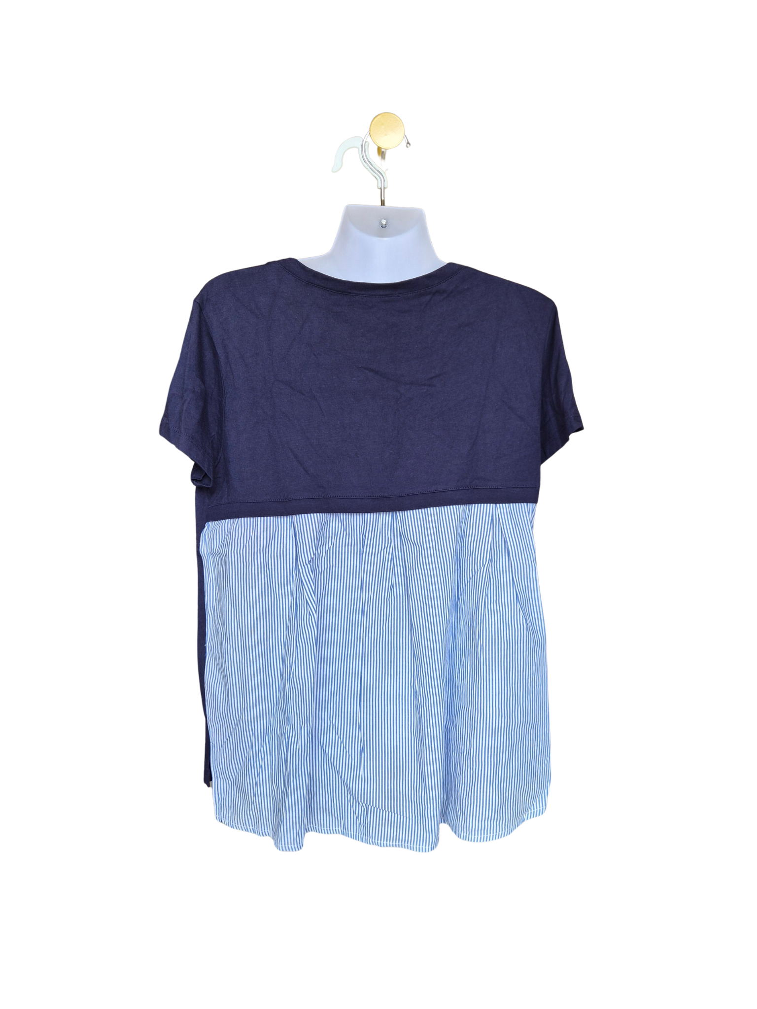 Oasis Layered Stripe Hem Top | Navy | Size M