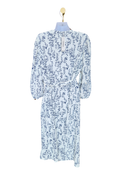 Lovito Blue & White Floral Midi Dress – Size XL (EU 42 / US 12)
