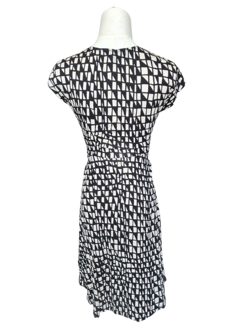 DKNY Geometric Print Wrap Dress (Petite XS)