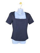 ZALORA Work Navy Square Neck Top – Size XS