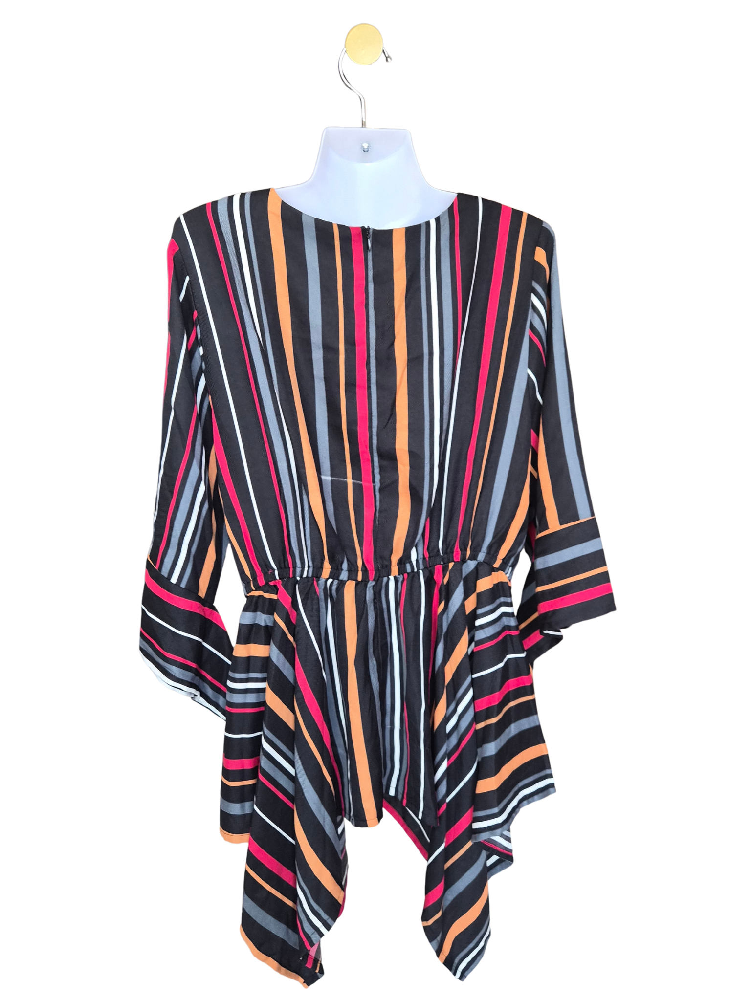 Multicolour Striped Asymmetrical Blouse