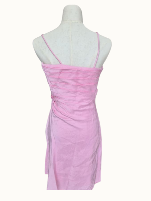 Aje Pink Linen Blend Mini Dress – Size AU 6 (XS)