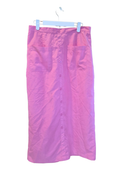 VONDA Pink Button-Front Midi Skirt with Pockets