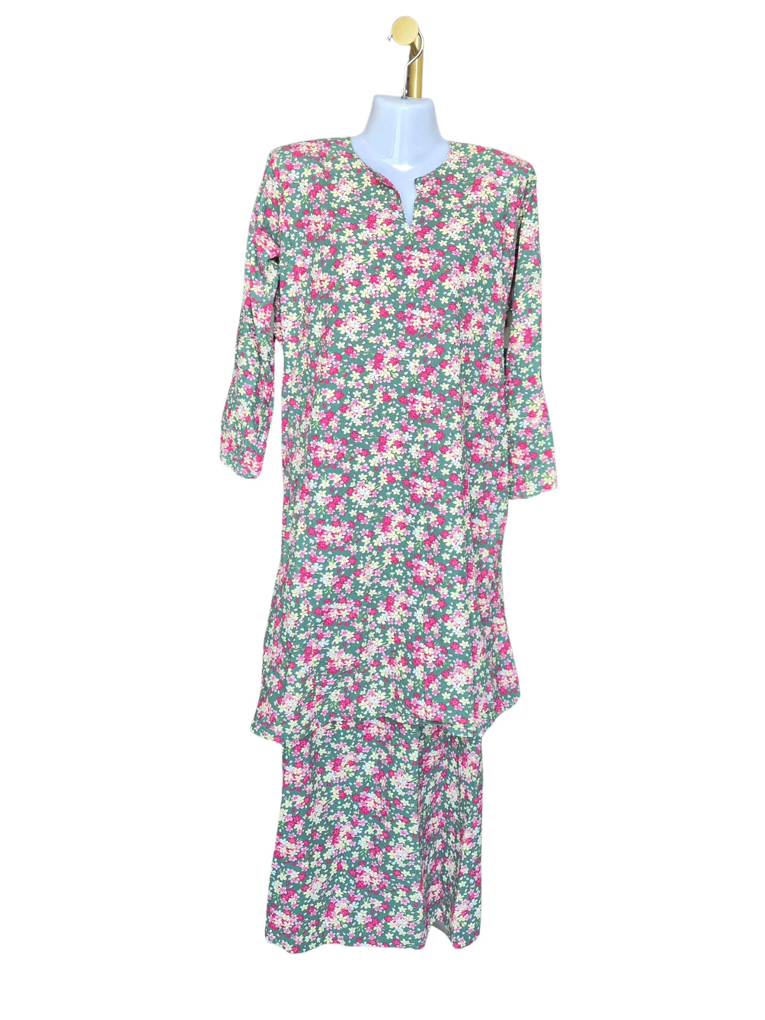 Pure Glamour Floral Baju Kurung Set – Size 38 (Approx. M)