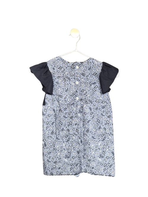 Handmade Paisley Flutter Sleeve Dress – Size 2–3 Years