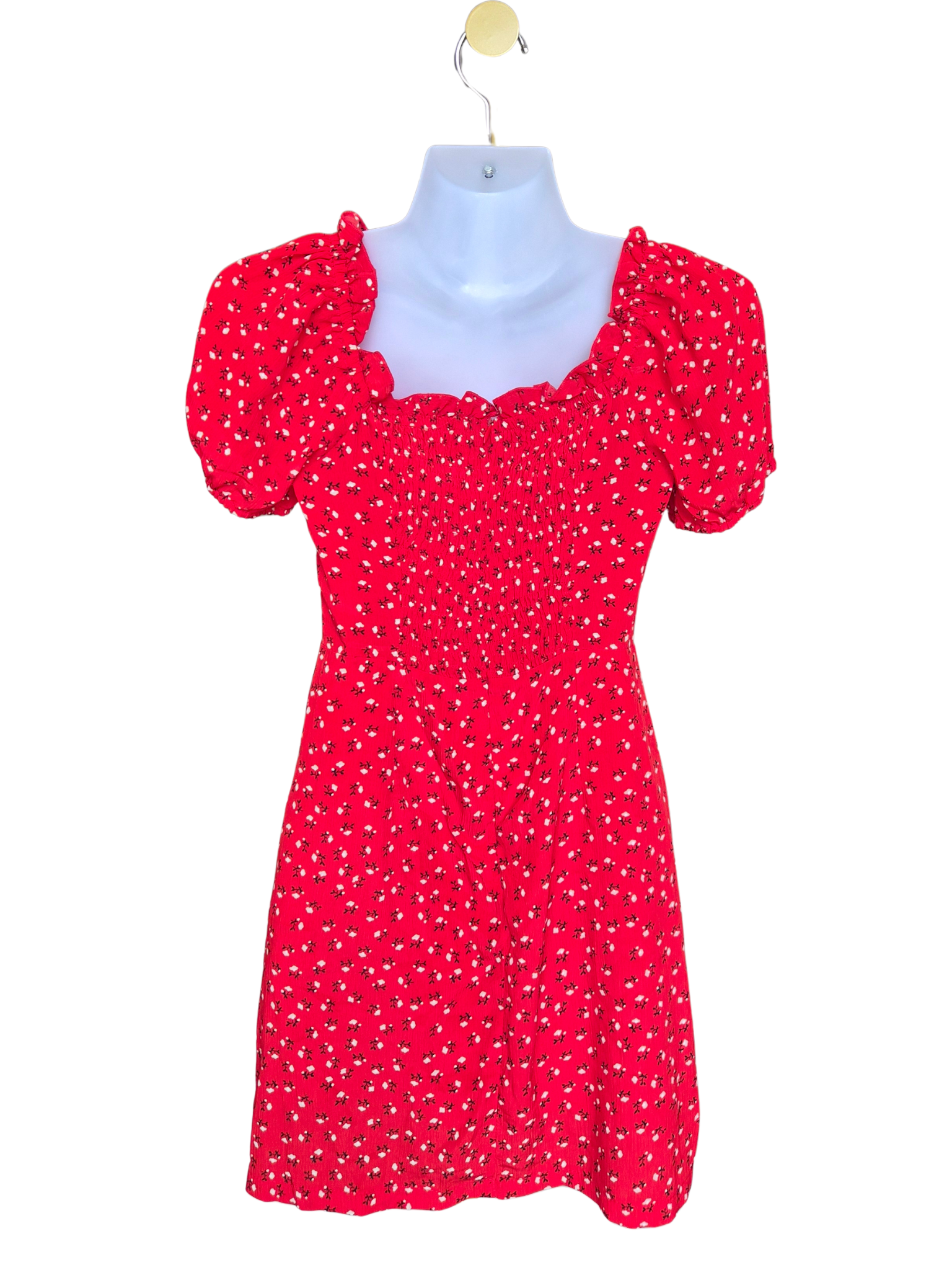 Hollister Red Floral Mini Dress – Size 6