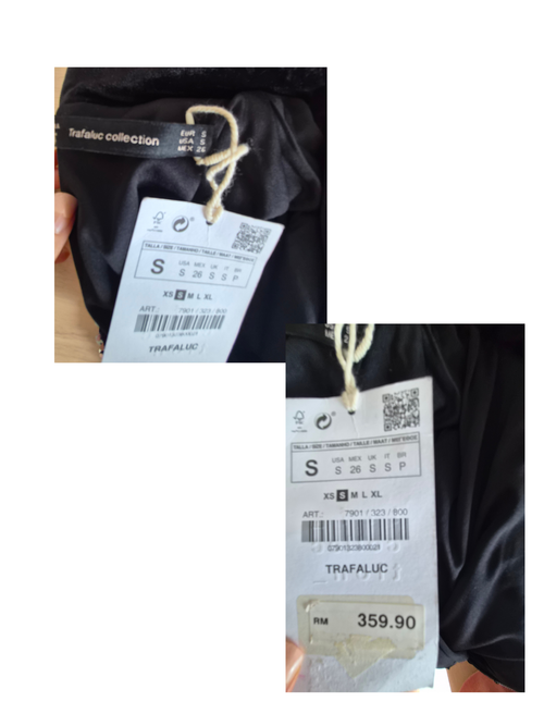 Zara Trafaluc Black Sequin Wrap Dress – Size S