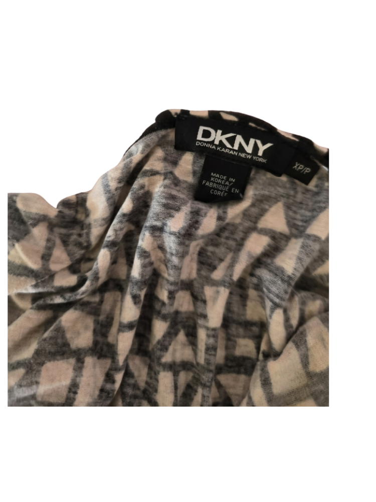 DKNY Geometric Print Wrap Dress (Petite XS)