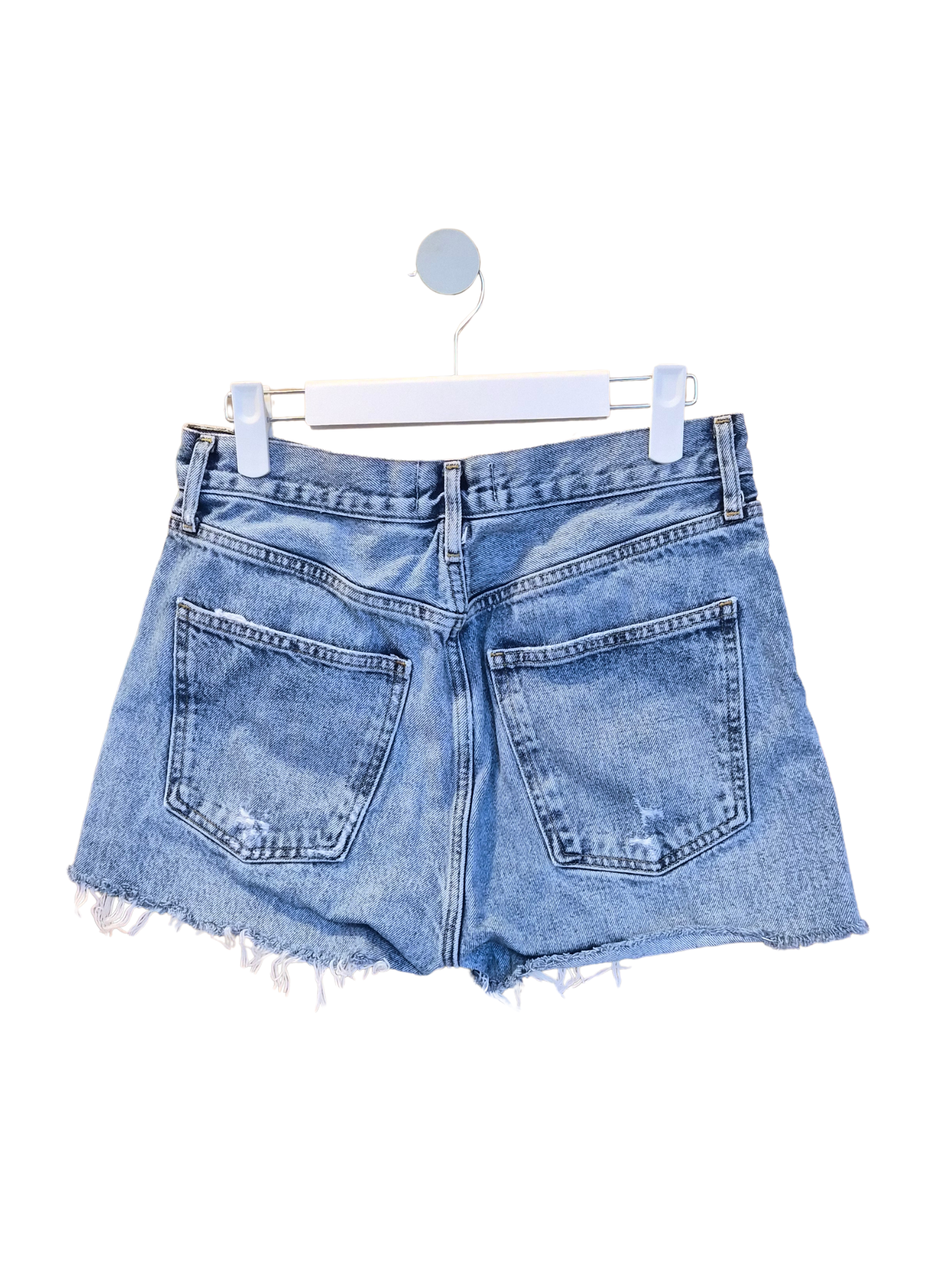 AGOLDE Distressed Denim Shorts