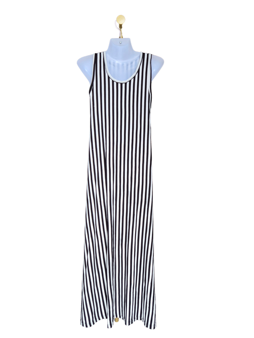 Black & White Striped Maxi Dress
