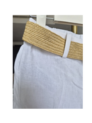MANGO White Linen-Blend Wide Leg Trousers – Size XS (Brand New)