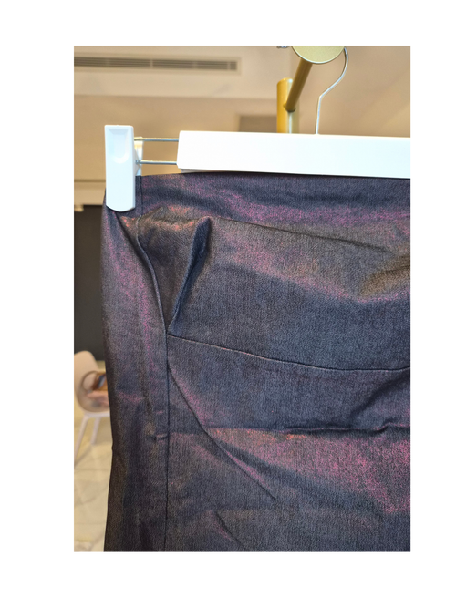 Oasis Metallic Strapless Midi Dress