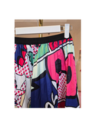 Colorful Pop Art Pleated Midi Skirt