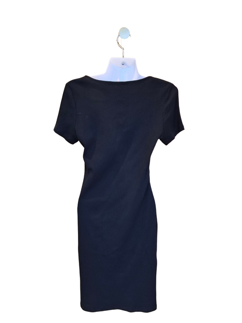 Cotton On Black Ribbed Bodycon Dress – Size M
