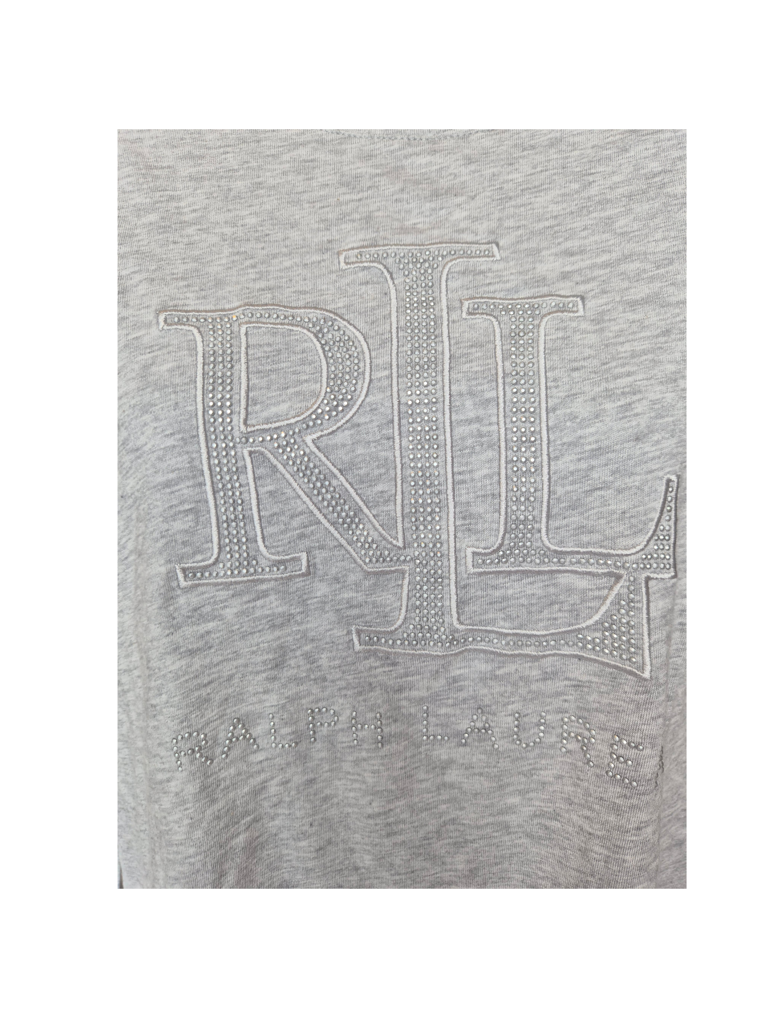 Lauren Ralph Lauren Embellished Logo Long Sleeve Tee – Size L