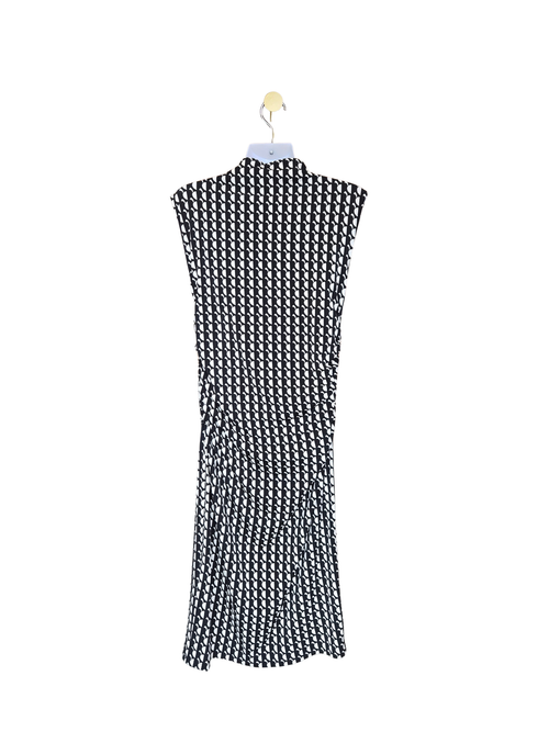 Black & White Geometric Midi Dress