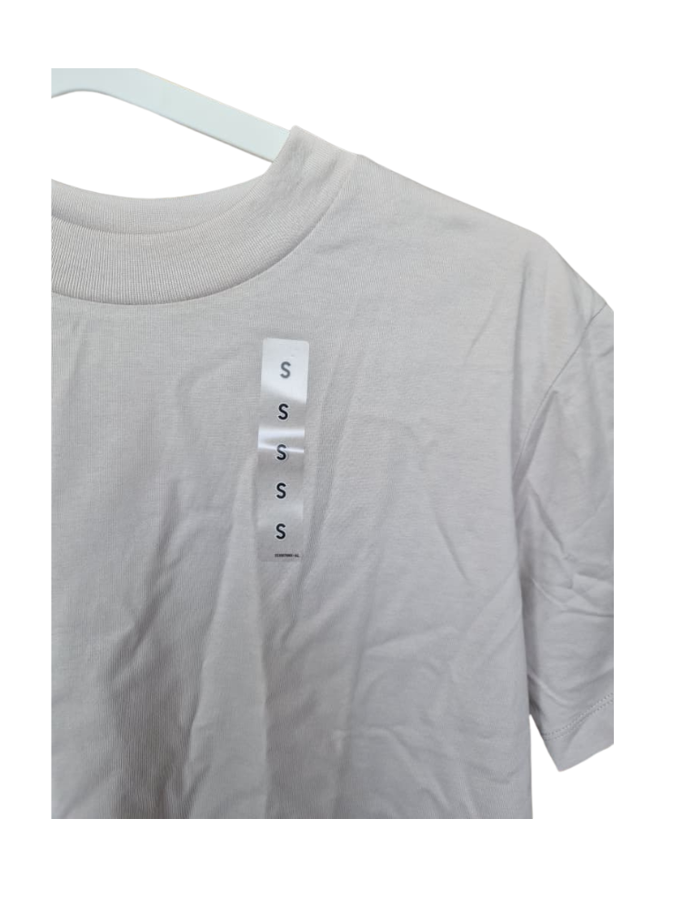 UNIQLO AIRism Cotton T-Shirt – Size S (Light Gray) – Brand New with Tags