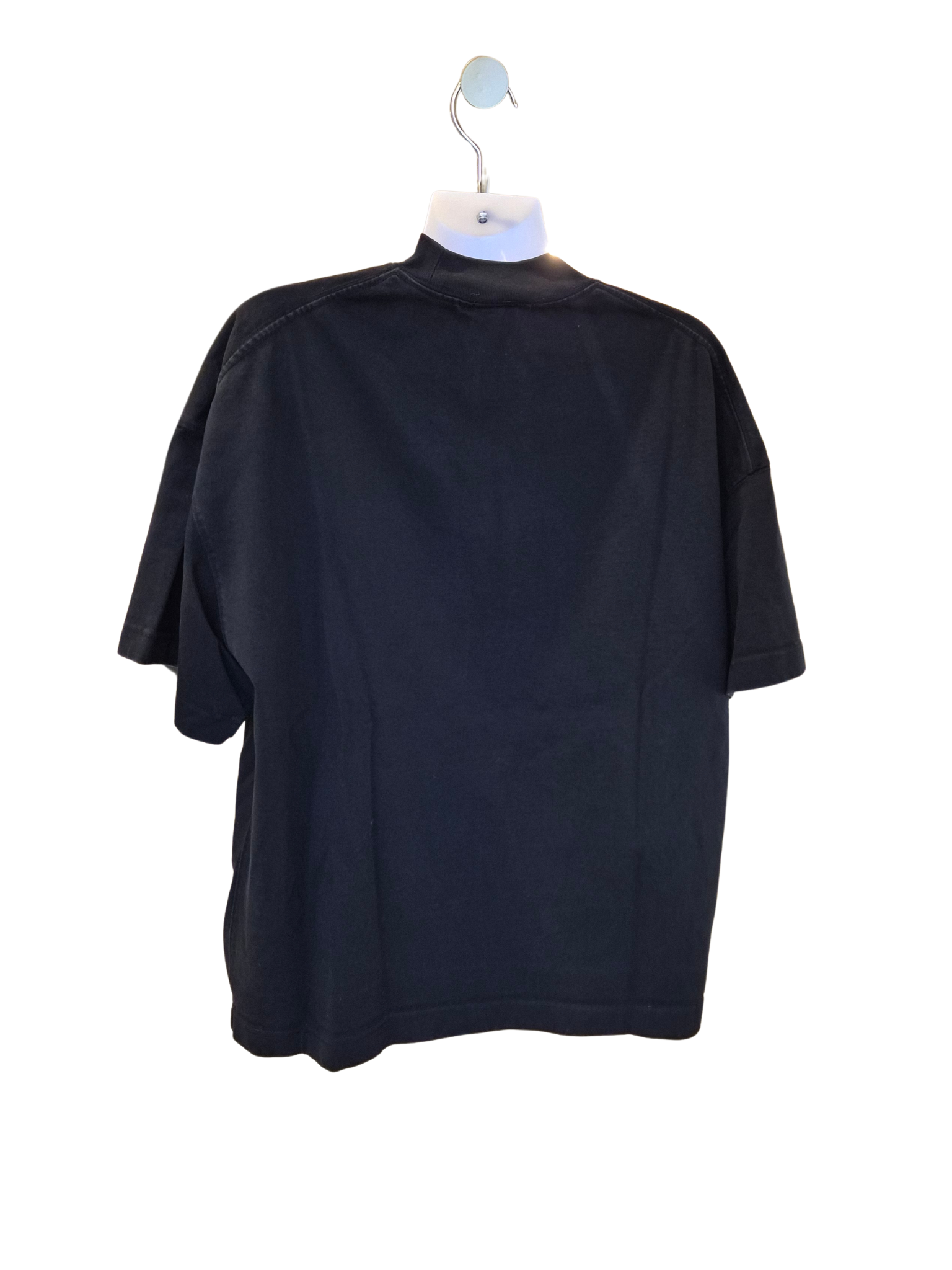 IDLT Black Oversized Mock Neck T-Shirt – Size M