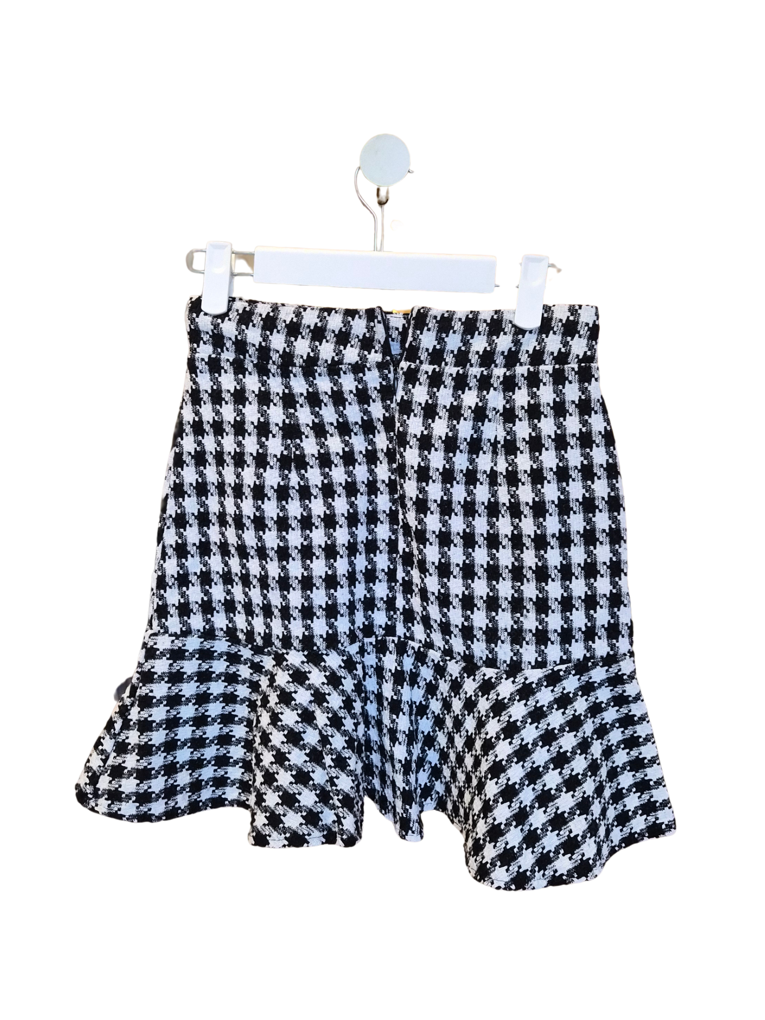 Trendyol Houndstooth Ruffle Mini Skirt – Size XXS (EU 32)