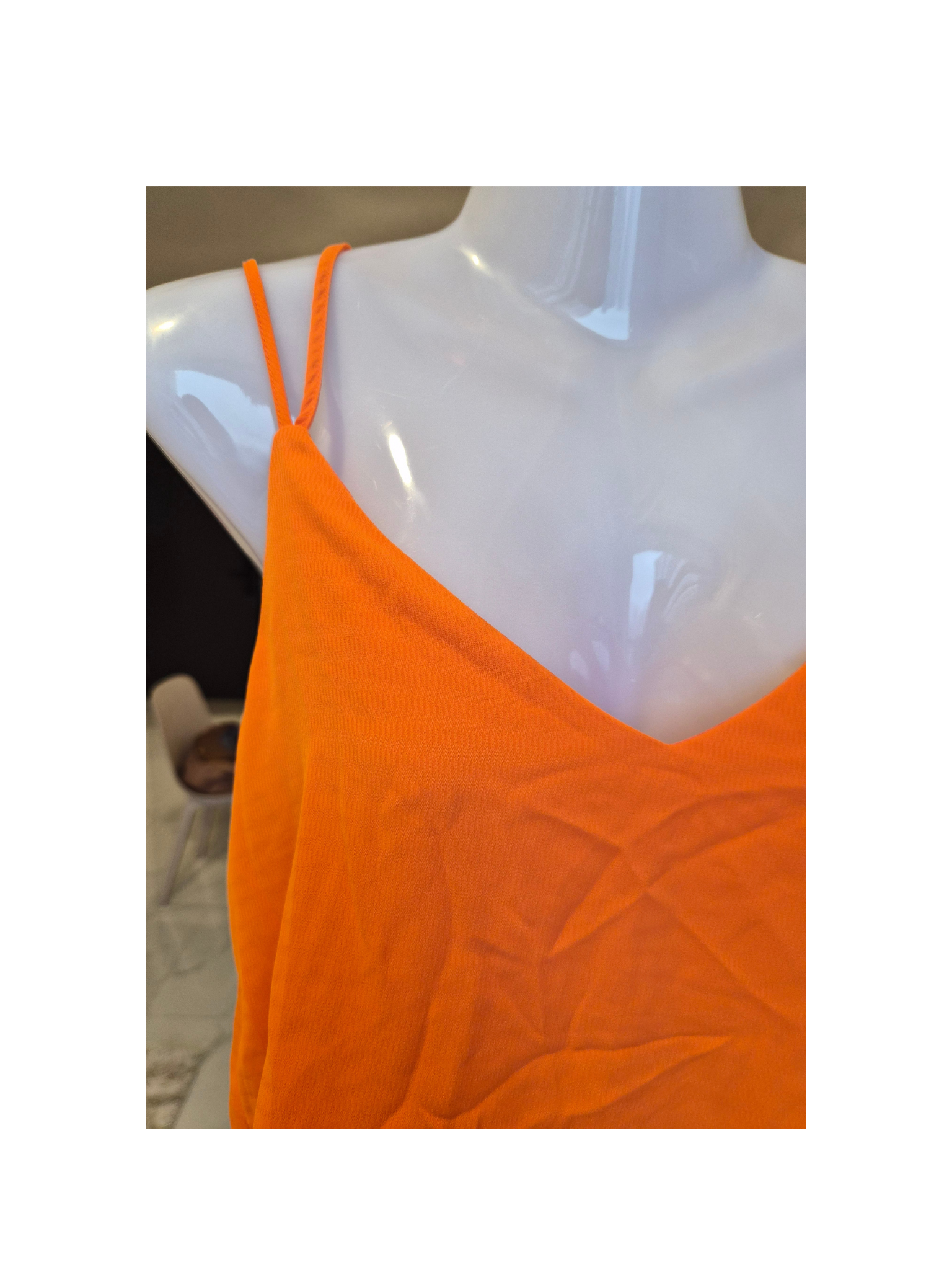 FORCAST Orange Cross-Back Maxi Dress