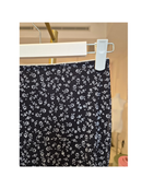 SHEIN Black Floral Mesh Midi Skirt – Size XS (brand new)