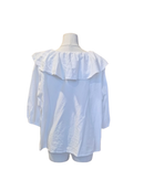 White Ruffle Collar Blouse