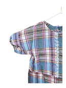 Handmade Plaid Puff Sleeve Dress – Size 2–3 Years