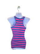 Rue21 Pink & Blue Striped Racerback Tank Top – Size S